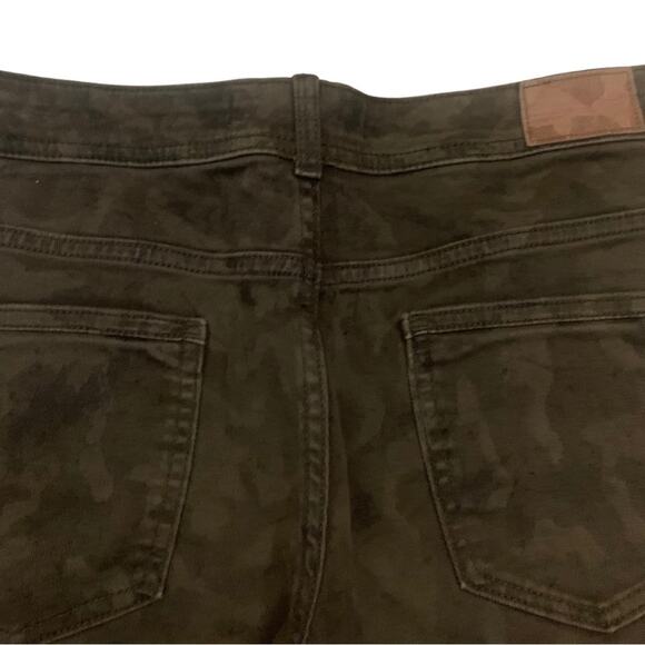 Zara Military Green Camouflage Skinny Jeans Size 6 Olive Utility - Picture 10 of 12